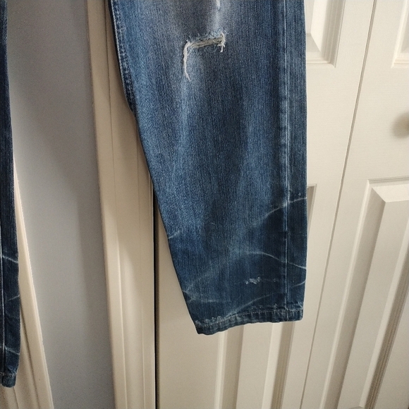 London Jeans Distressed Light Wash Straight Leg Jeans 6 - Picture 4 of 12